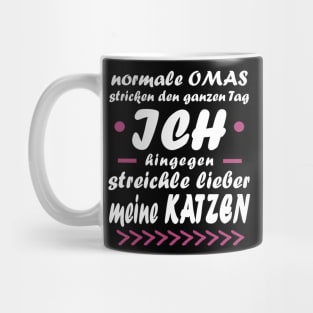 Katzen Katzendame Mietze Oma Katzenlady Mug